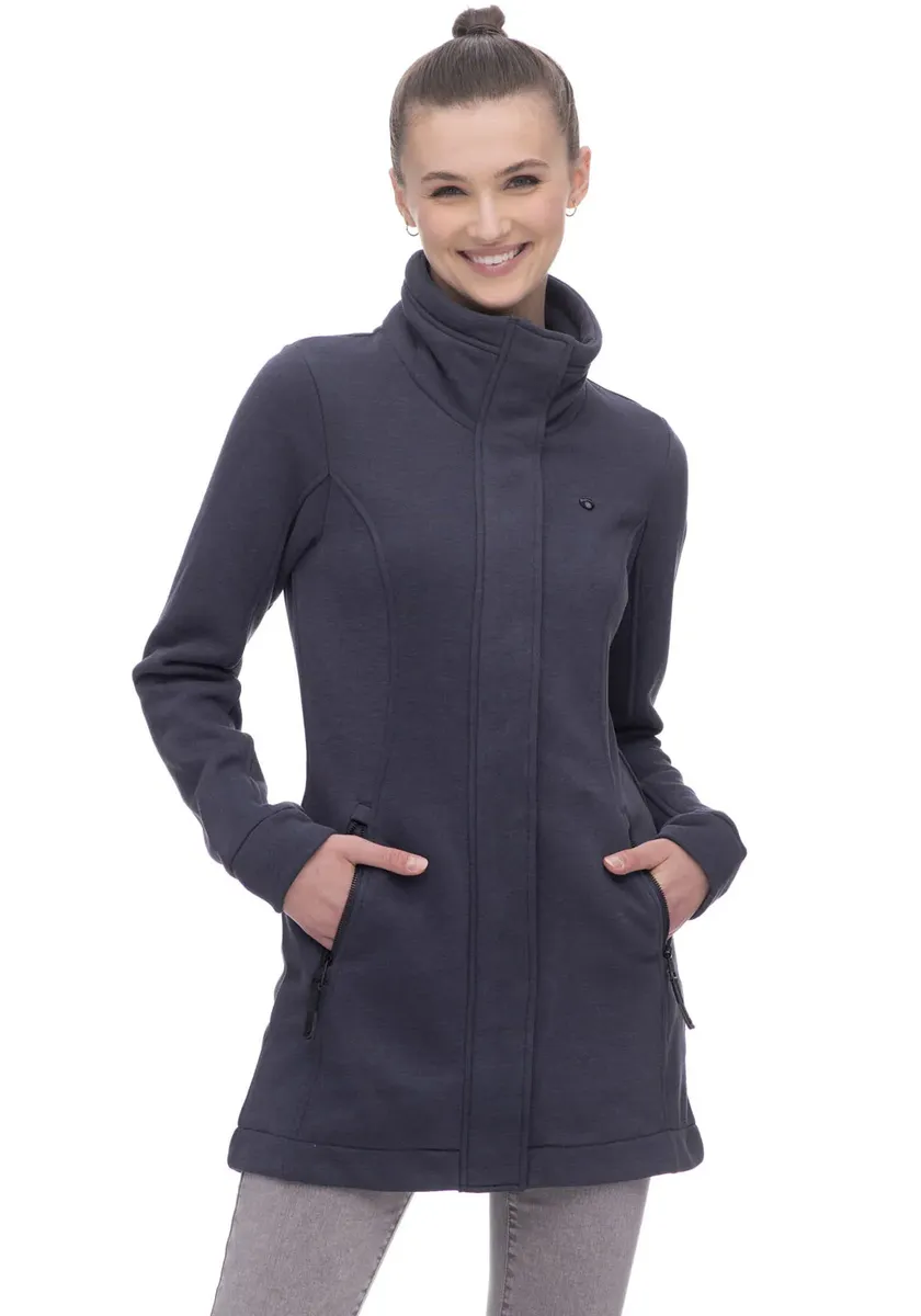 

Толстовка в стиле рэгвир "Sweatshirt LETRICE", на потайной молнии и воротнике-стойке Ragwear, цвет морской волны
