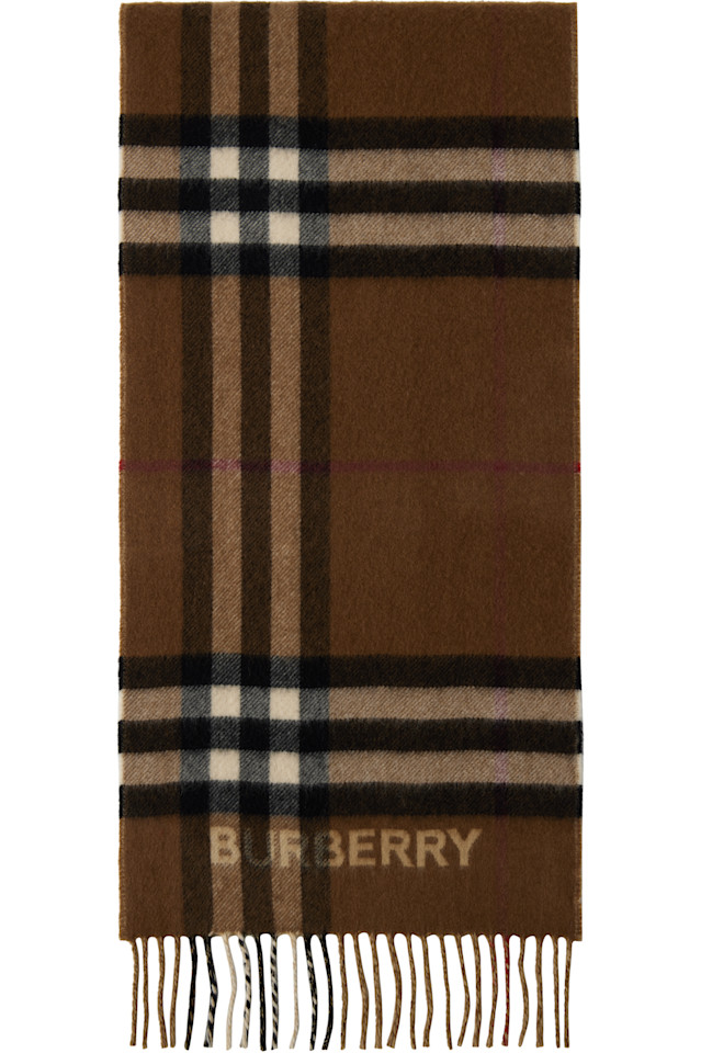 

Кашемировый шарф с контрастной клеткой Burberry, мультиколор