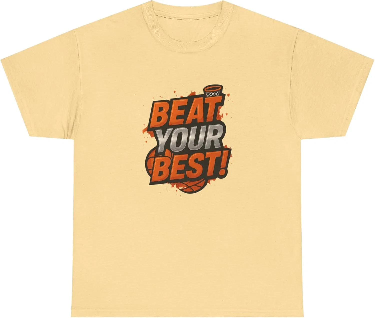 Футболка Beat Your Best, Unisex Heavy Cotton Tee, Yellow Haze