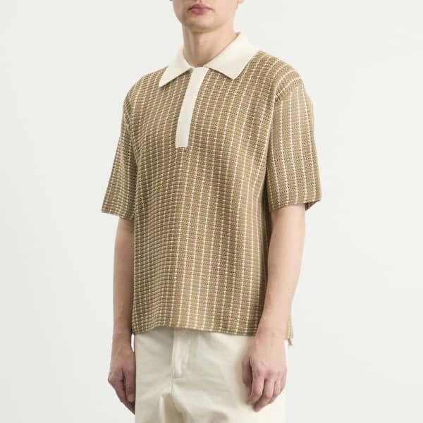 Хлопковая двухцветная поло с сетчатой строчкой Jil Sander, Deer — фото 2