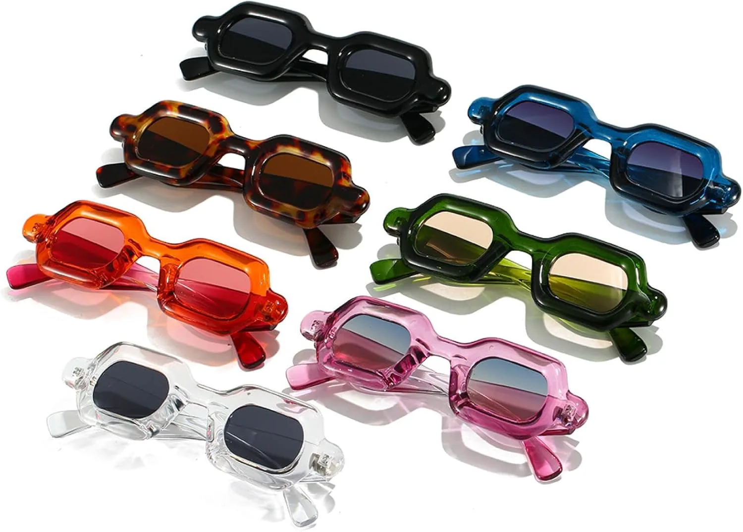 

Винтажные солнцезащитные очки в маленькой оправе, надувные, для женщин и мужчин, в стиле панк, популярные, конфетного цвета, роскошные оттенки TYUVIVO, Orange Red