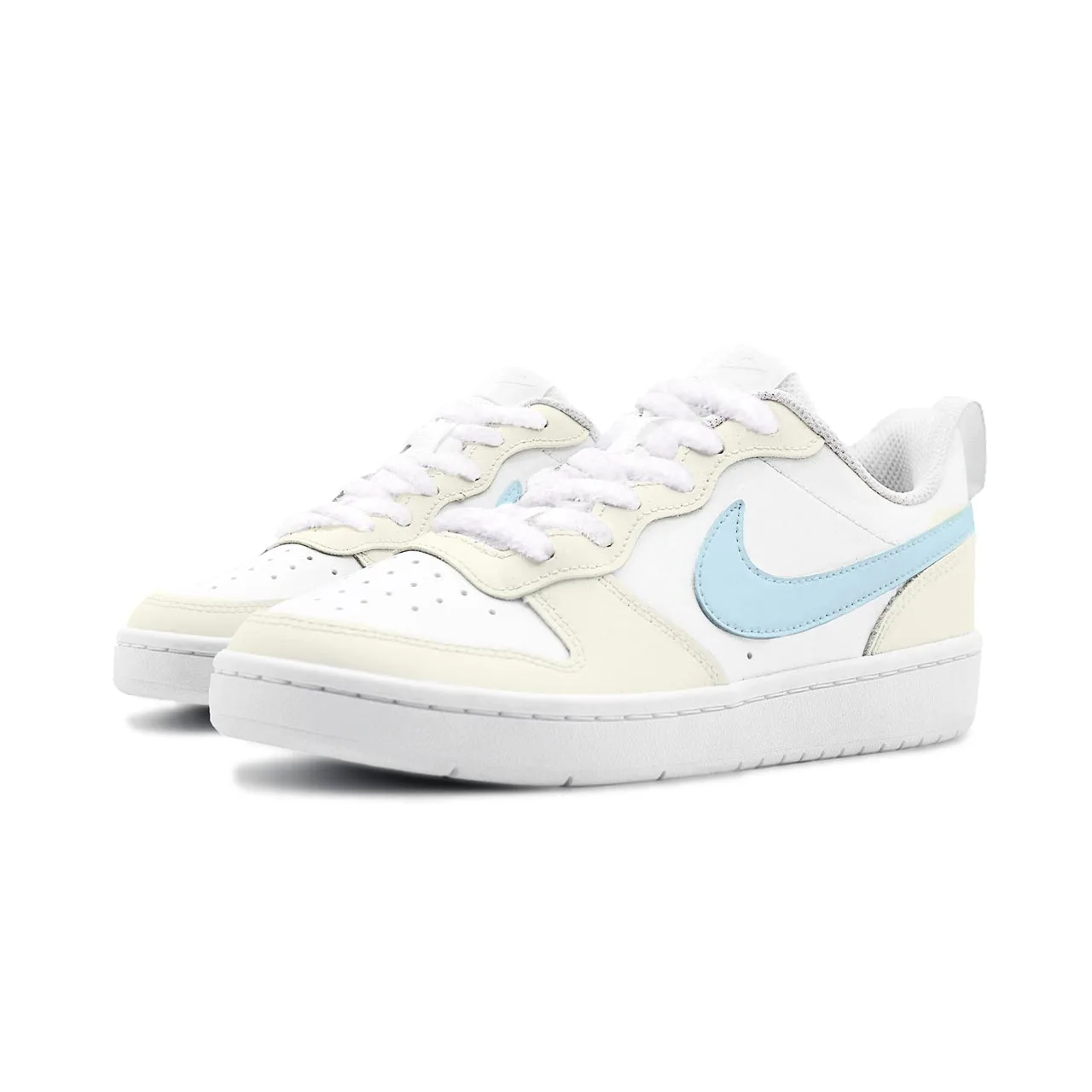 Court Borough 2 Butter Bubble Кожаные Амортизирующие Устойчивые к истиранию и скольжению низкие кроссовки для скейтбординга Unisex Nike, желтый — фото 4