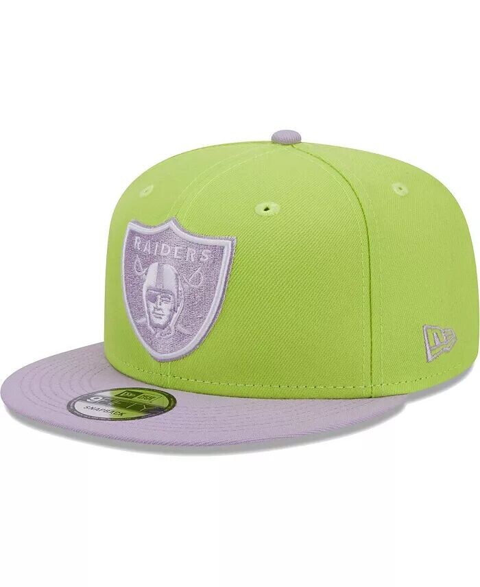 

Мужская бейсболка Snapback цвета неоновый зеленый, лавандовый Las Vegas Raiders, двухцветная упаковка, 9FIFTY New Era