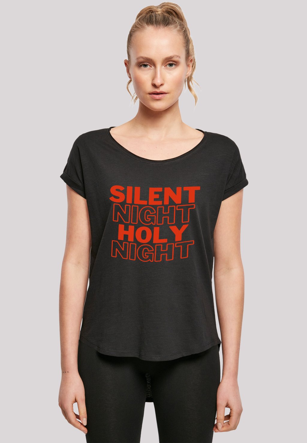 

Футболка с принтом SILENT NIGHT HOLY NIGHT WEIHNACHTEN F4NT4STIC, черный