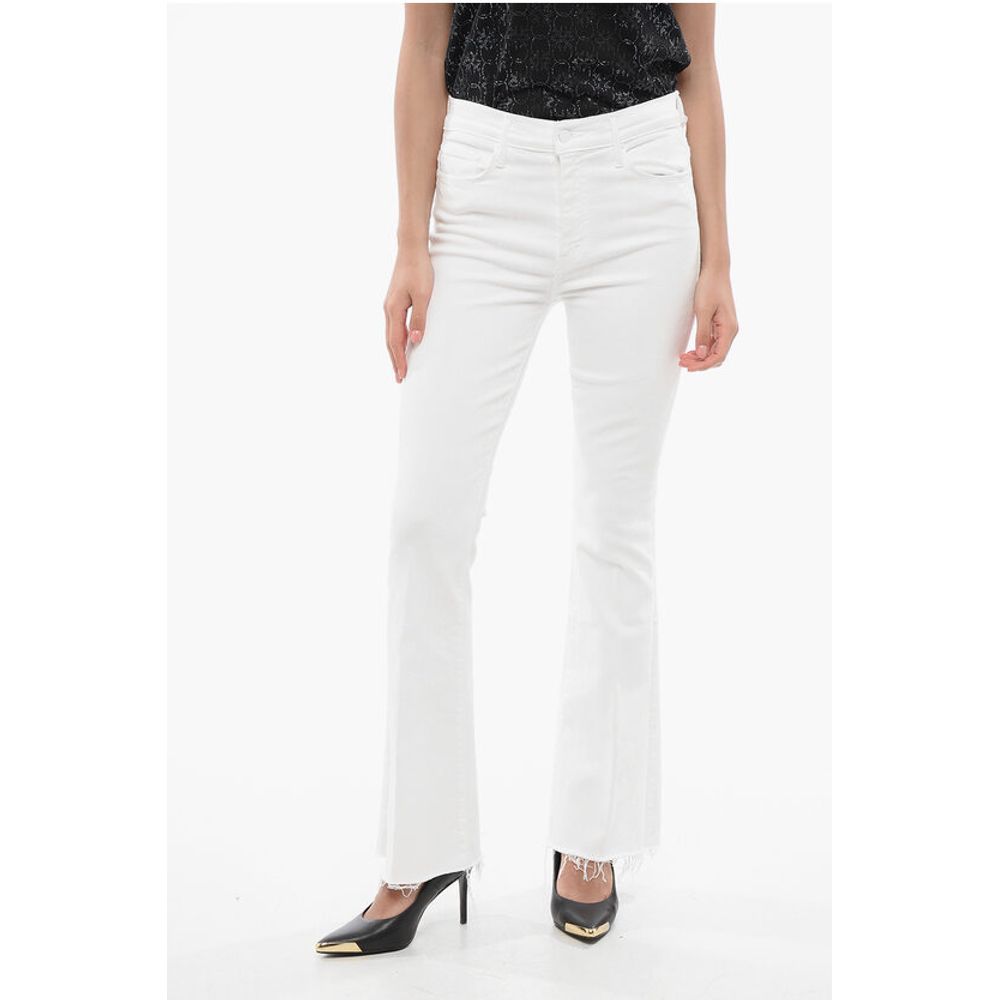 

Джинсы-стрейч THE WEEKENDER FRAY Bootcut 25 см Mother Denim, White