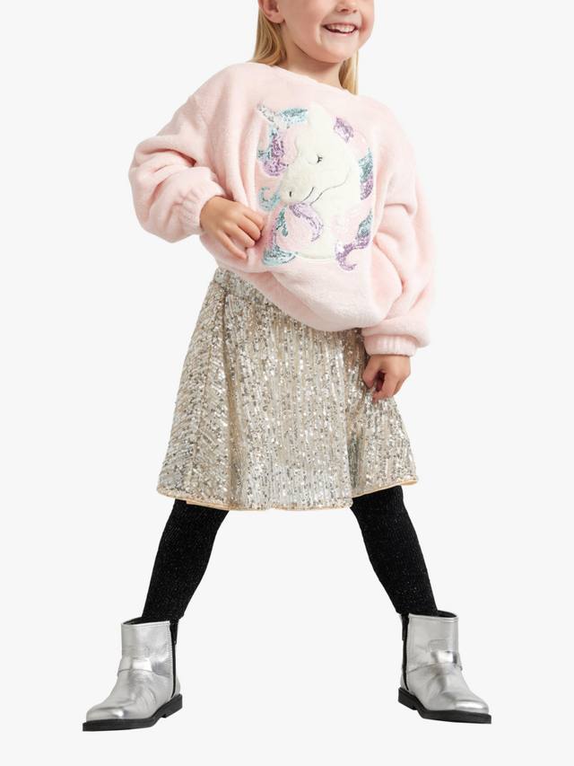 

Детская пайетковая юбка-клеш Lindex, Silver