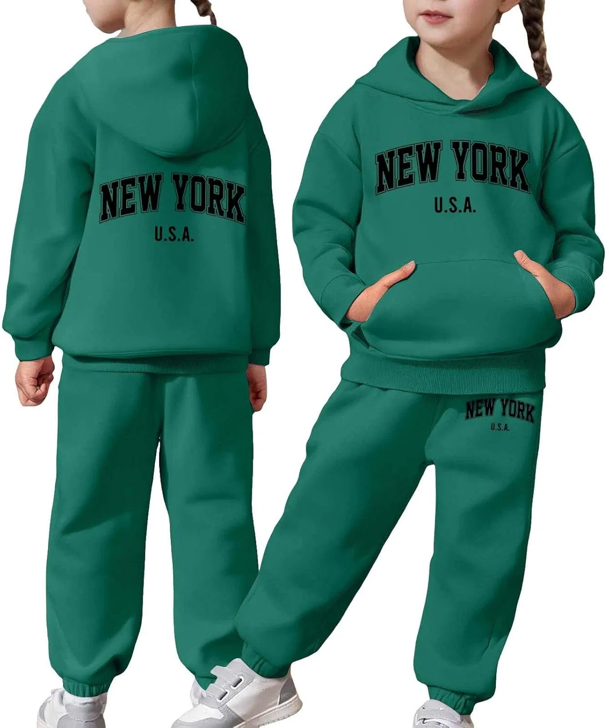 Детский спортивный костюм с принтом Brooklyn, Z02 Dark Green