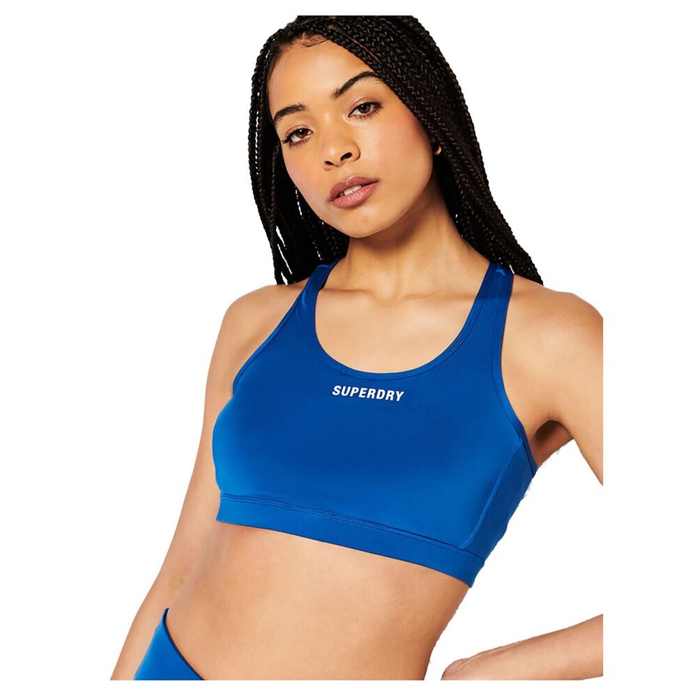 

Спортивный бюстгальтер Superdry Core Mid Impact, синий