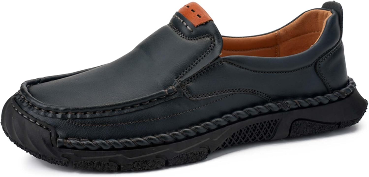 

Мужские лоферы Классические Формальные Деловые Повседневные Обувь Комфортные Кожаные Для Офиса Ходьбы Работы Вождения На Природе Кроссовки Нескользящие Мягкие Generic, синий