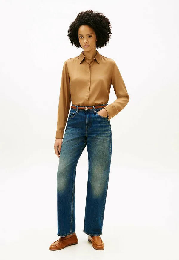Рубашка на пуговицах золотистого цвета, прямого кроя. Tommy Hilfiger, Hickory — фото 2