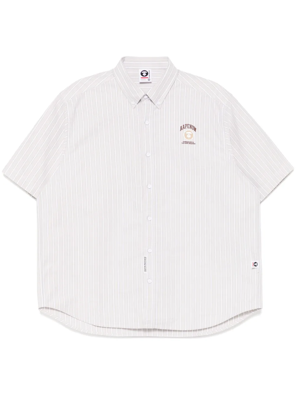 

Полосатая рубашка AAPENOW с логотипом AAPE BY *A BATHING APE, нейтральный