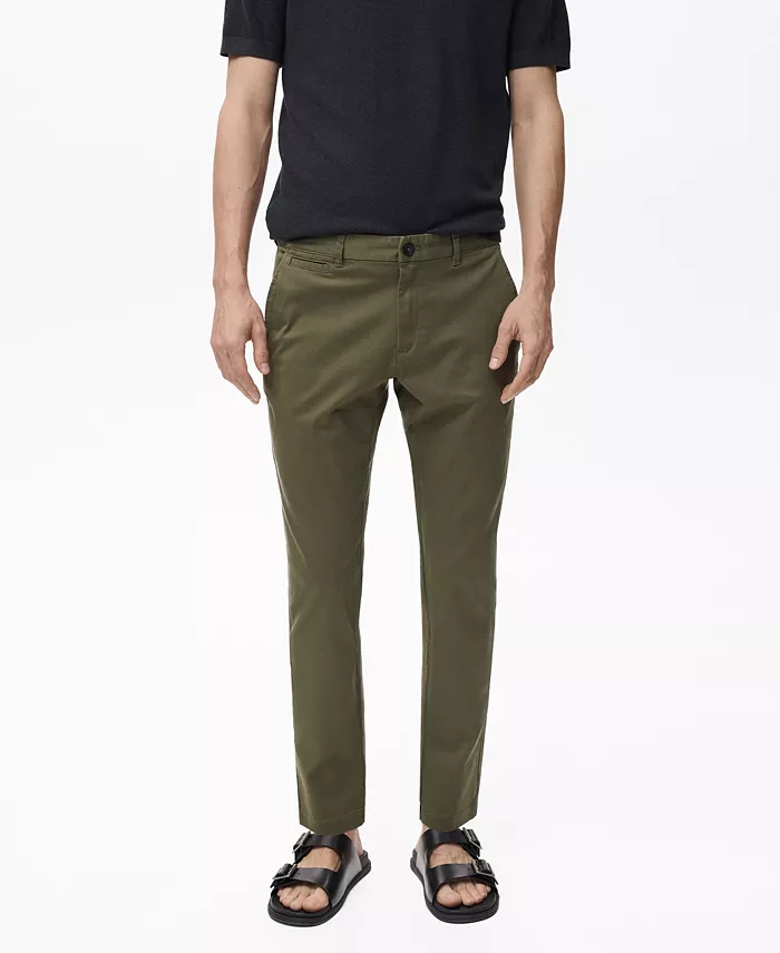 

Мужские укороченные зауженные брюки чино Prato Mango, загар/бежевый