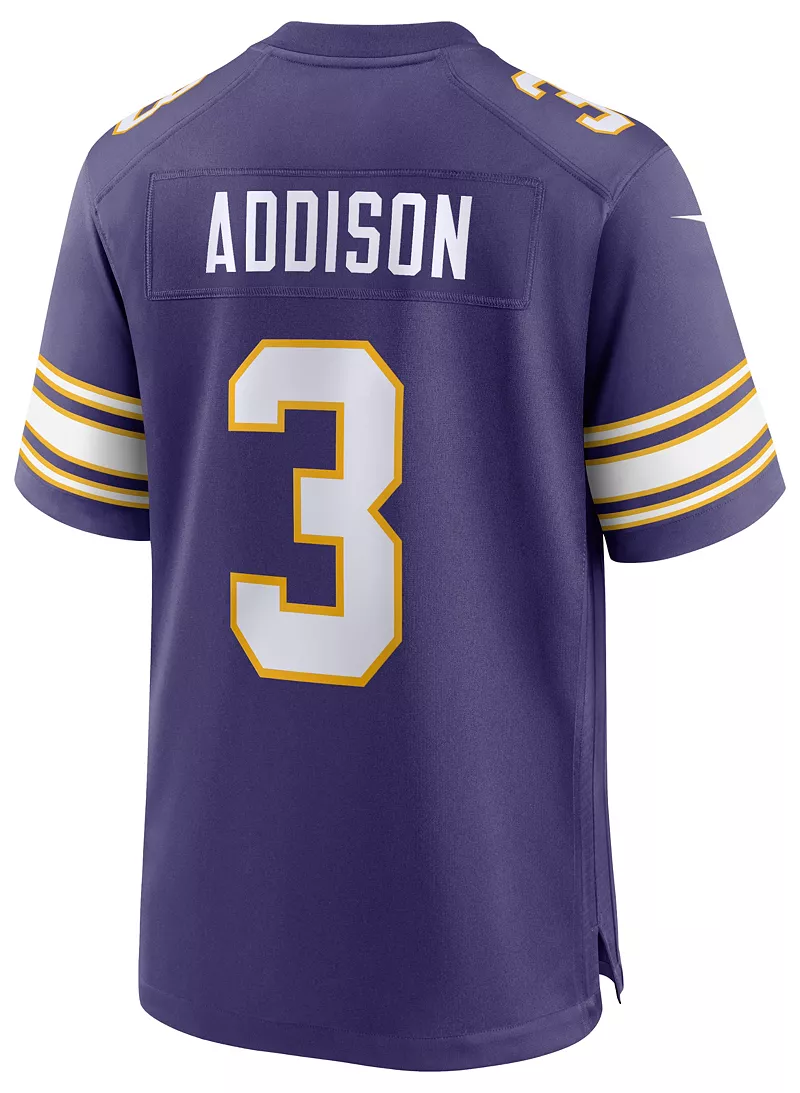Мужская майка Nike Minnesota Vikings Jordan Addison №3, 2-я альтернативная фиолетовая игровая футболка — фото 2