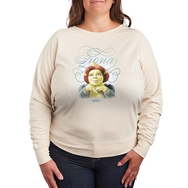 

Футболка с длинным рукавом French terry Plus size Shrek Fiona Dreamworks