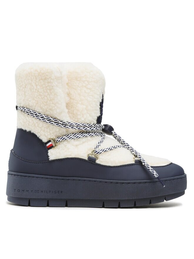 

Снегоступы Th Faux Fur Snow Bootie Tommy Hilfiger, экрю