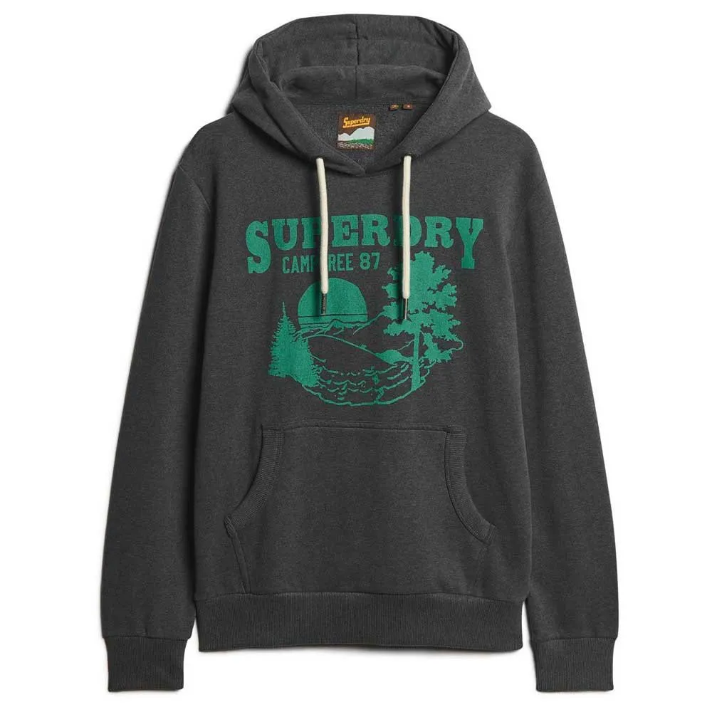 

Худи Superdry Lo-Fi Outdoor Graphic, серый