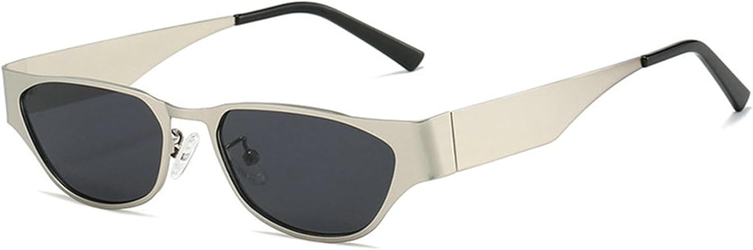 

Женские солнцезащитные очки "кошачий глаз" маленького размера, винтажные солнцезащитные очки в стиле Y2K, мужские солнцезащитные очки с металлическим градиентом, черные панк-очки helena, C2