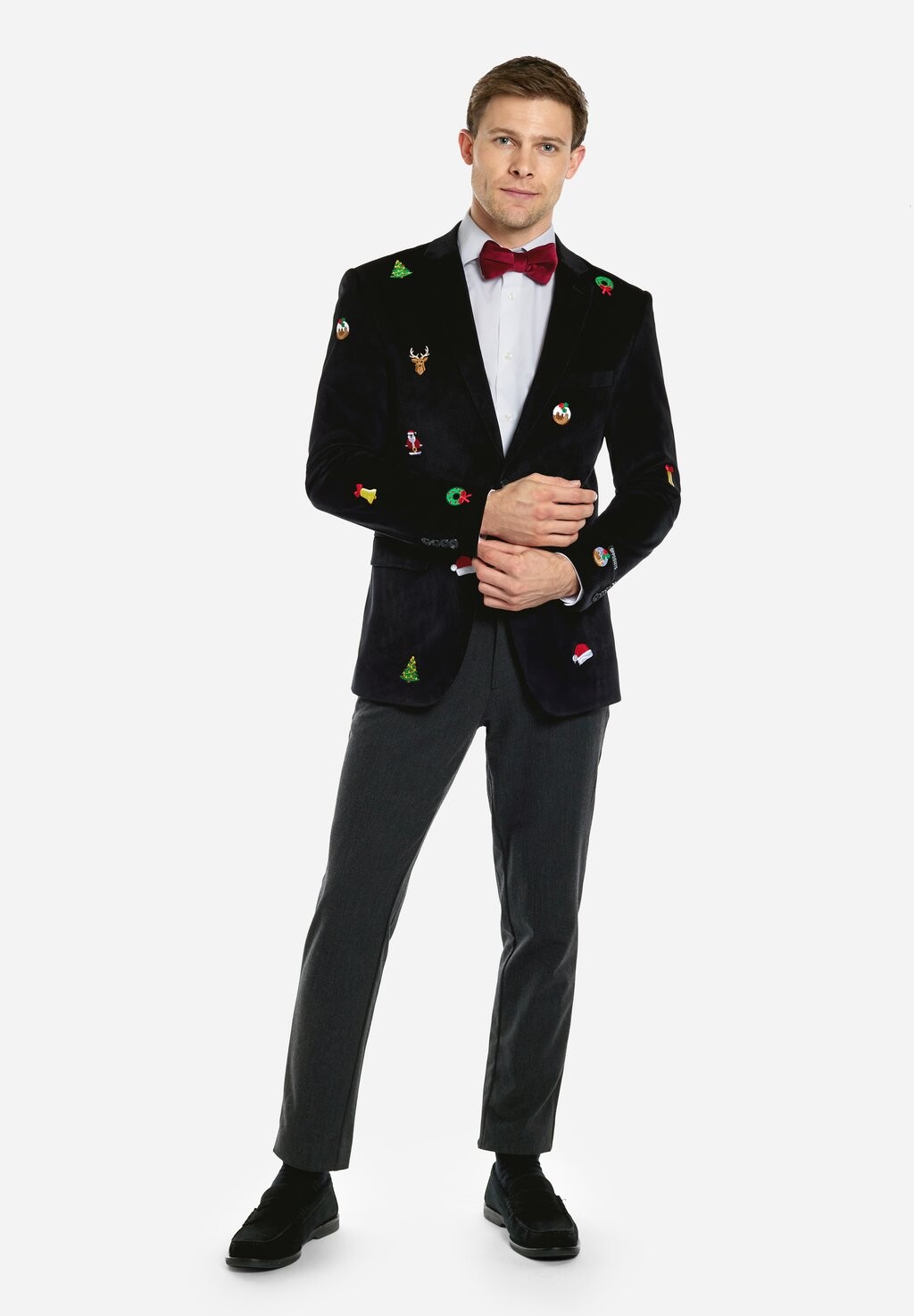 

Пиджак-блейзер DINNER JACKET CHRISTMAS ICONS BLACK OppoSuits, черный