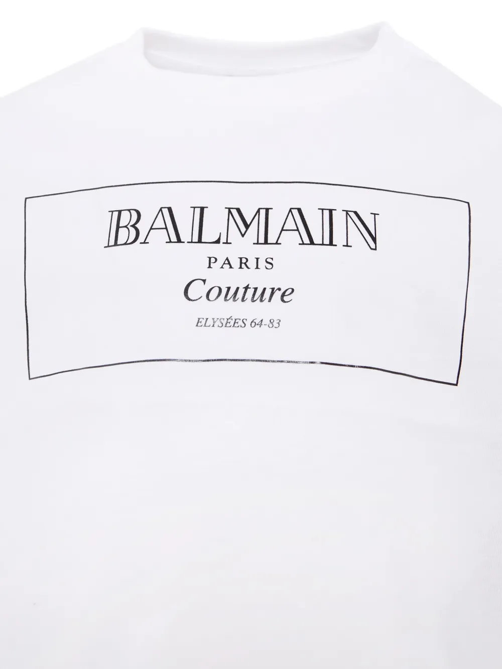 Укороченная футболка с логотипом Balmain Kids, белый — фото 3