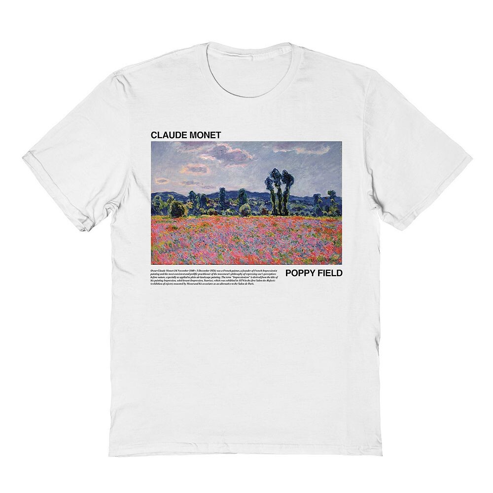 

Мужская футболка Monet Monet Poppy Field Licensed Character, белый