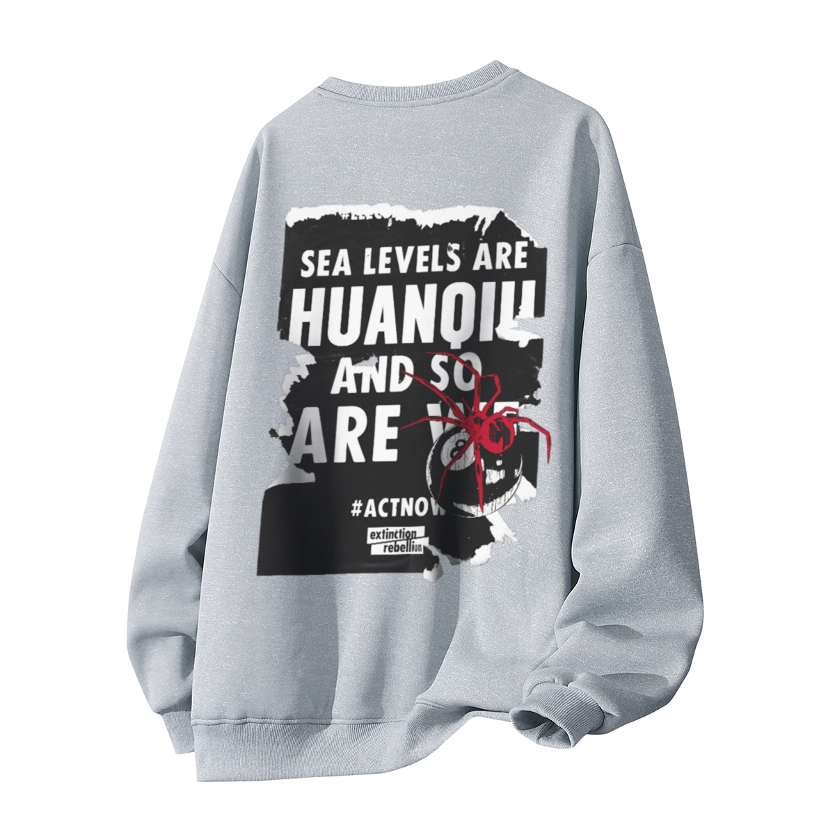 

Свитшот Unisex Crew Neck Moderate Heavyweight HUANQIU, светло-серый