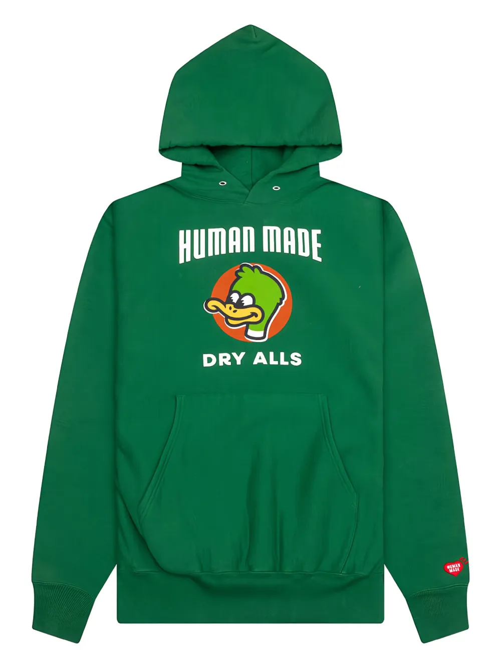 

Толстовка с капюшоном и логотипом утки Human Made, зеленый