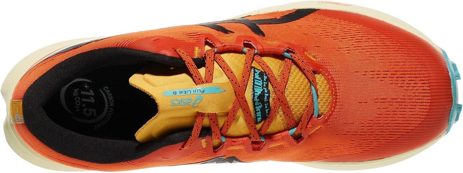 Мужские кроссовки для трейлового бега ASICS Fuji LITE 6, черный/красный — фото 4
