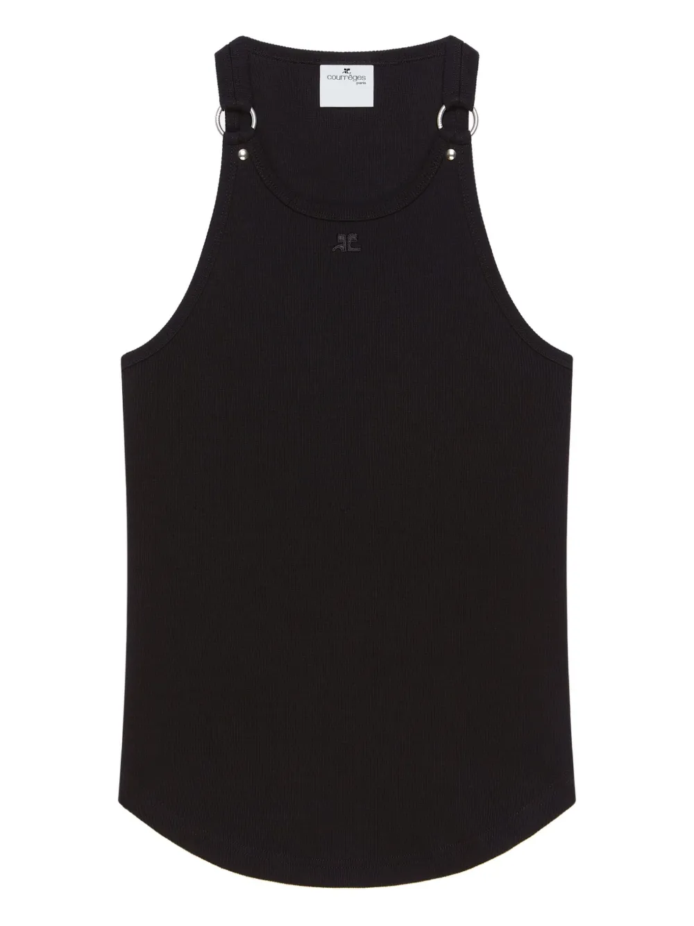 

Топ без рукавов с U-образным вырезом Courrèges, черный