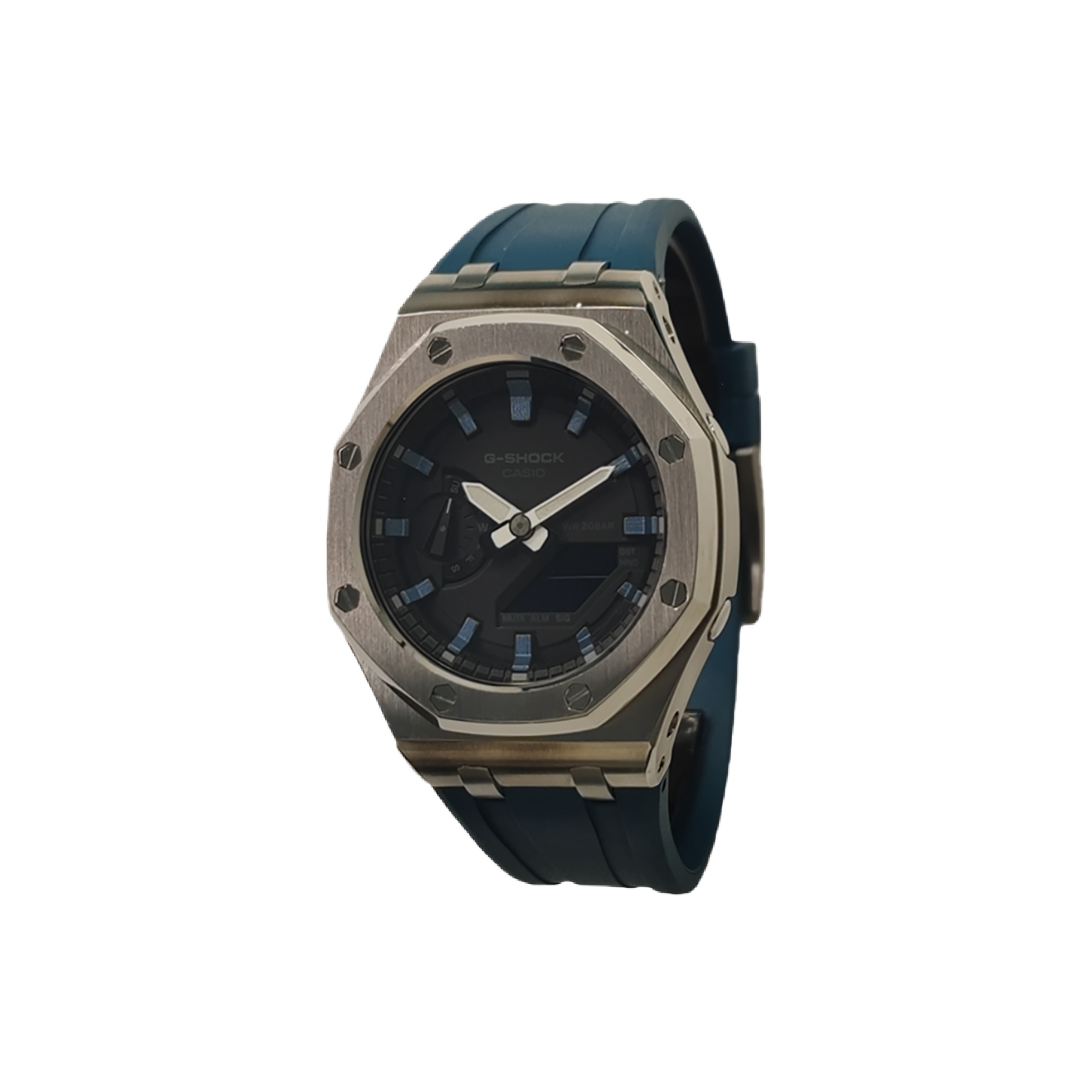 

CASIO Ретрофит серии электронный механизм фторэластомерный ремешок часы мужские черный циферблат