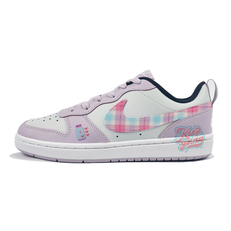 

Кроссовки Nike Court Borough Skateboarding Shoes Women's Low-top White/Bright Concord/True Red/Black, красный
