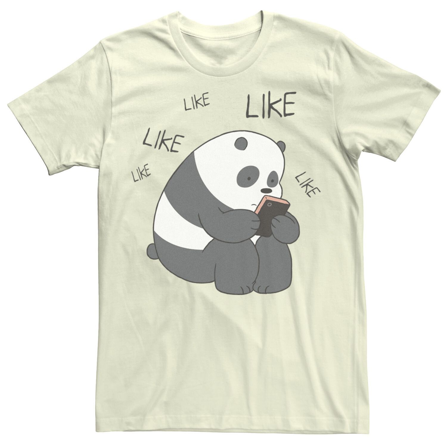 

Мужская футболка Cartoon Network We Bare Bears Like Like с графическим текстовым сообщением Licensed Character, Серый, Мужская футболка Cartoon Network We Bare Bears Like Like с графическим текстовым сообщением Licensed Character