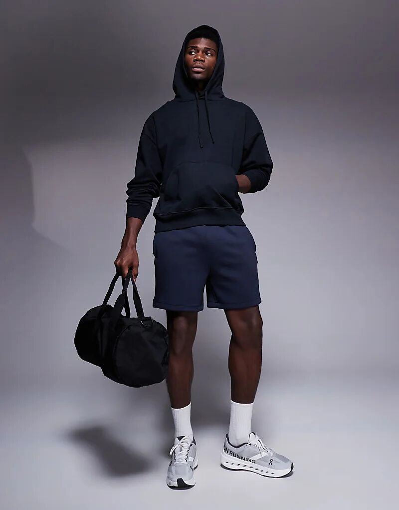 

4505 Быстросохнущая толстовка с капюшоном для тренировок из тяжелого материала черного цвета