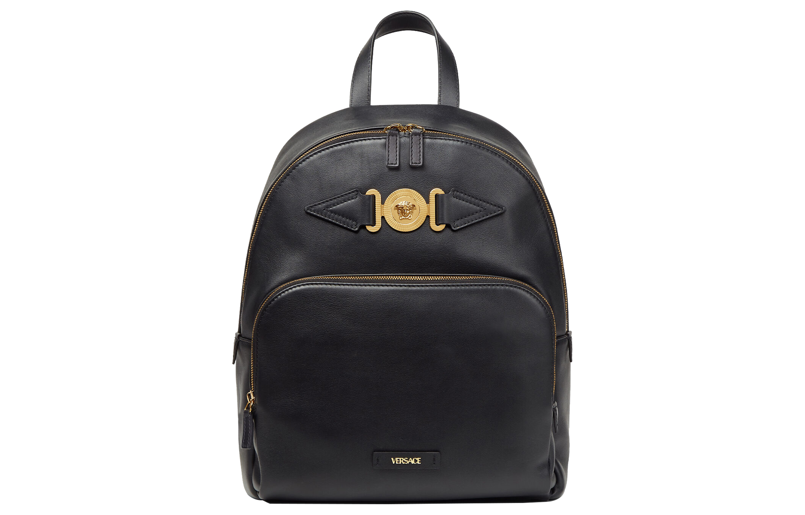 

VERSACE Рюкзак из коровьей кожи, стандартный, мужской, черный