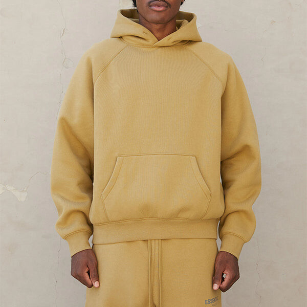 Толстовка fw21 pullover logo hoodie 'amber' Fear Of God Essentials, бежевый — фото 4