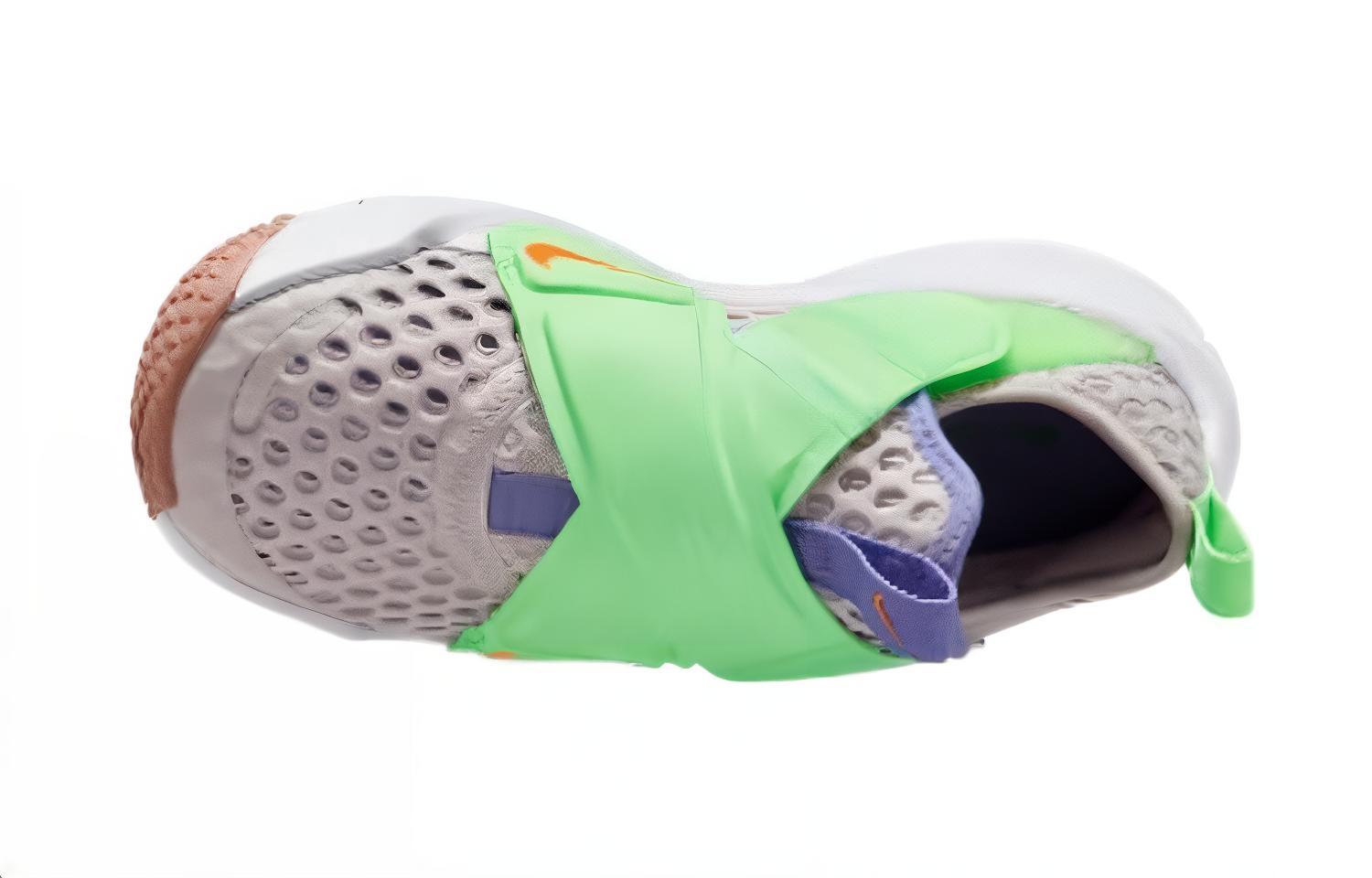 Nike Flex Advance Противоскользящие и износостойкие дышащие повседневные детские кроссовки серо-зеленые белые — фото 3