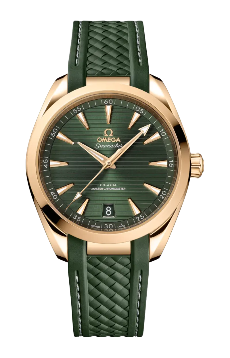

Seamaster aqua terra 150m 41 мм, золото moonshine на каучуке - 220.52.41.21.10.001 OMEGA