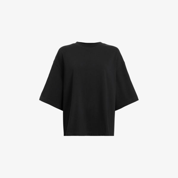 

Футболка Allsaints Amelie с кружевным узором, черный