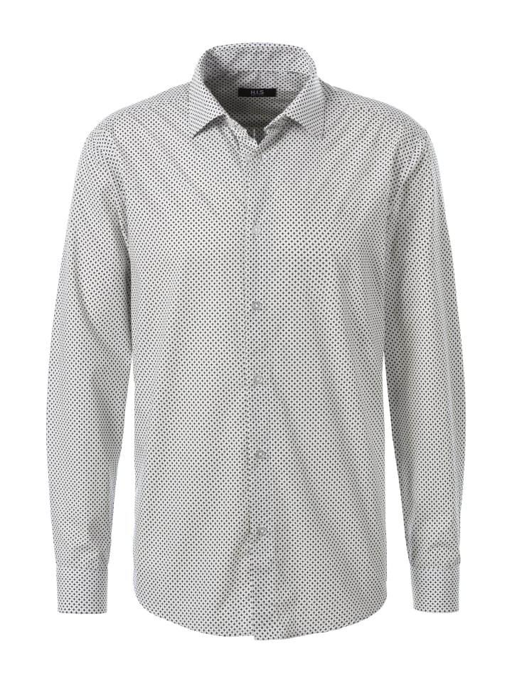 

Рубашка с длинными рукавами с белым и антрацитовым принтом H.I.S