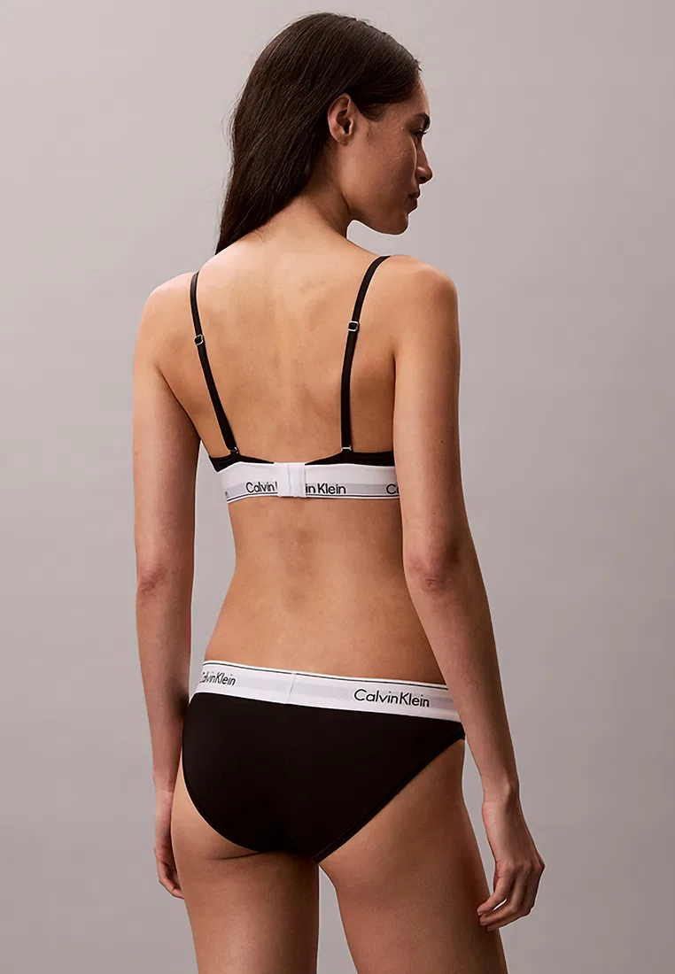 Бюстгальтер, ультралегкий, с декольте, Calvin Klein, черный — фото 2