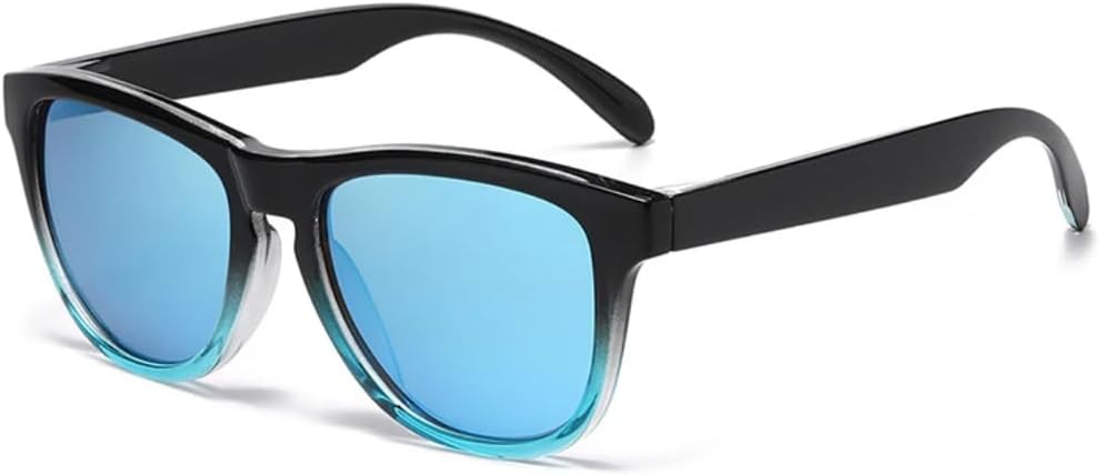 

Ретро мужские солнцезащитные очки для активного отдыха, защита от УФ-излучения UV400, модные, с градиентным зеркальным эффектом, женские, для путешествий UUPTTPL, Black Blue Mirror