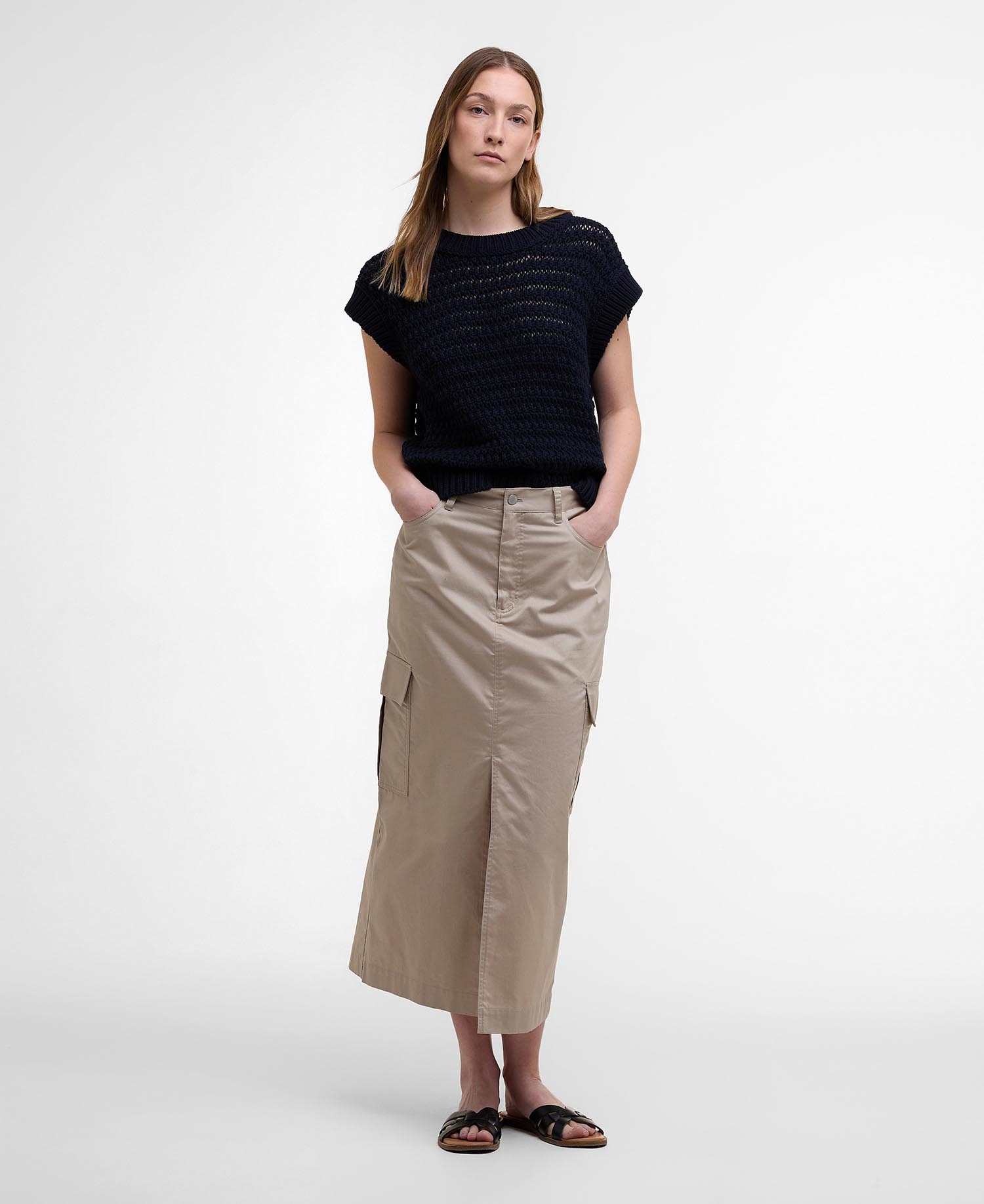 

Юбка Barbour Luna Midi, Light Sand