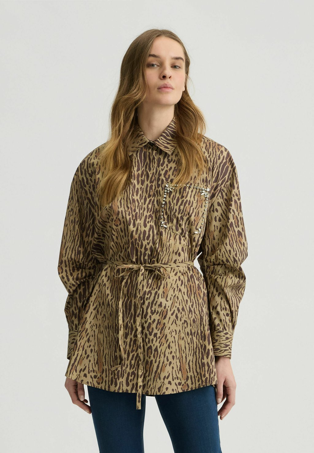 

Блузка на пуговицах PRINTED LIU JO, коричневый