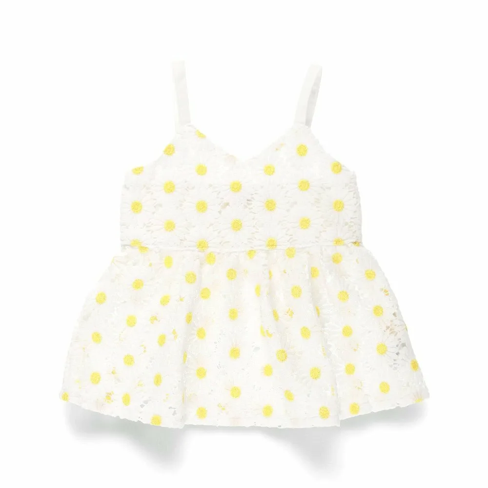 Туника-майка с цветочным кружевом Branshes, Yellow — фото 2