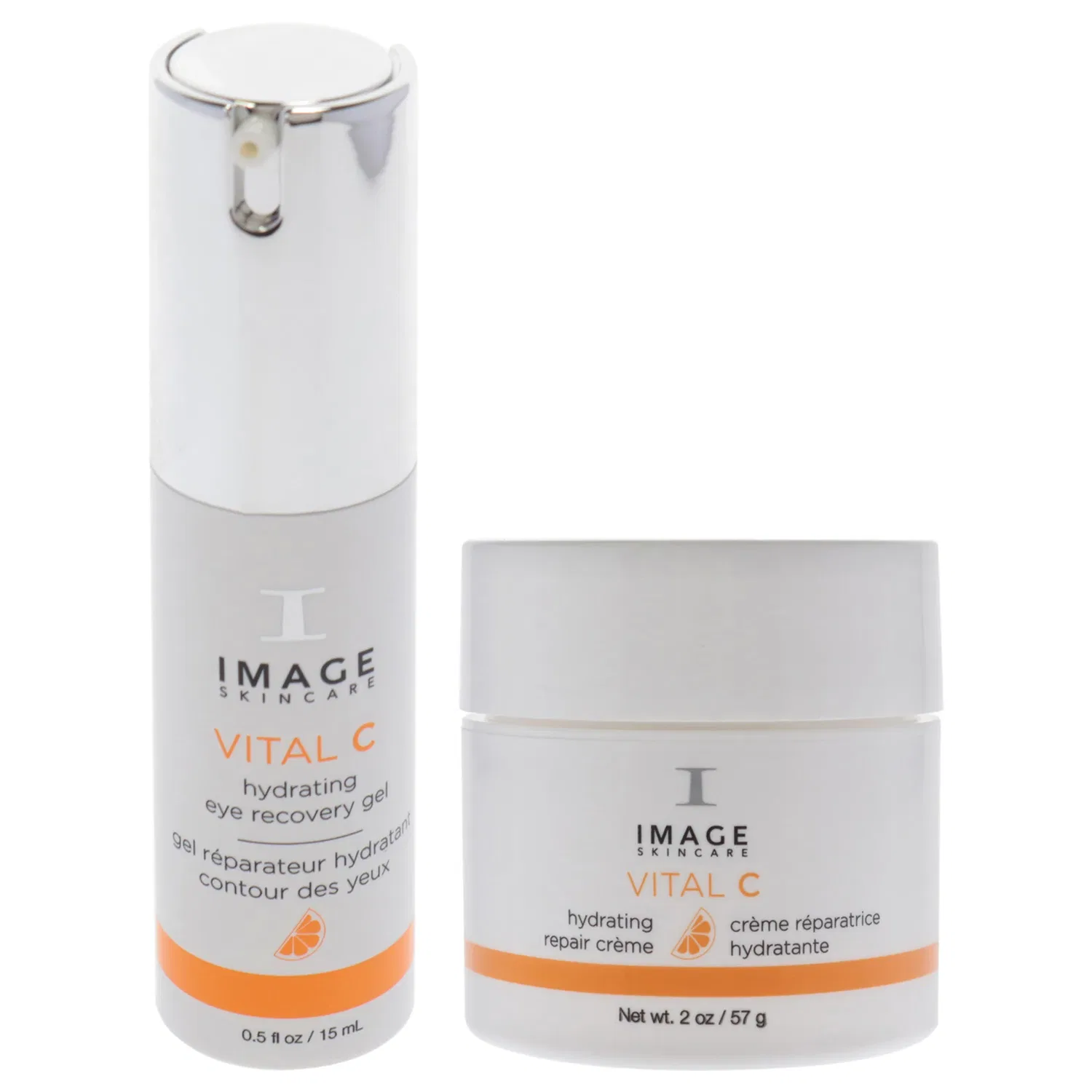 Набор Vital C Hydrating Repair Creme and Eye Recovery Gel Kit от Image для мужчин и женщин - 2 предмета: крем 50 г, гель 140 г, белый — фото 2
