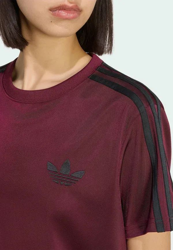 Футболка с принтом Firebird tee Adidas Originals, бордово-черный — фото 3