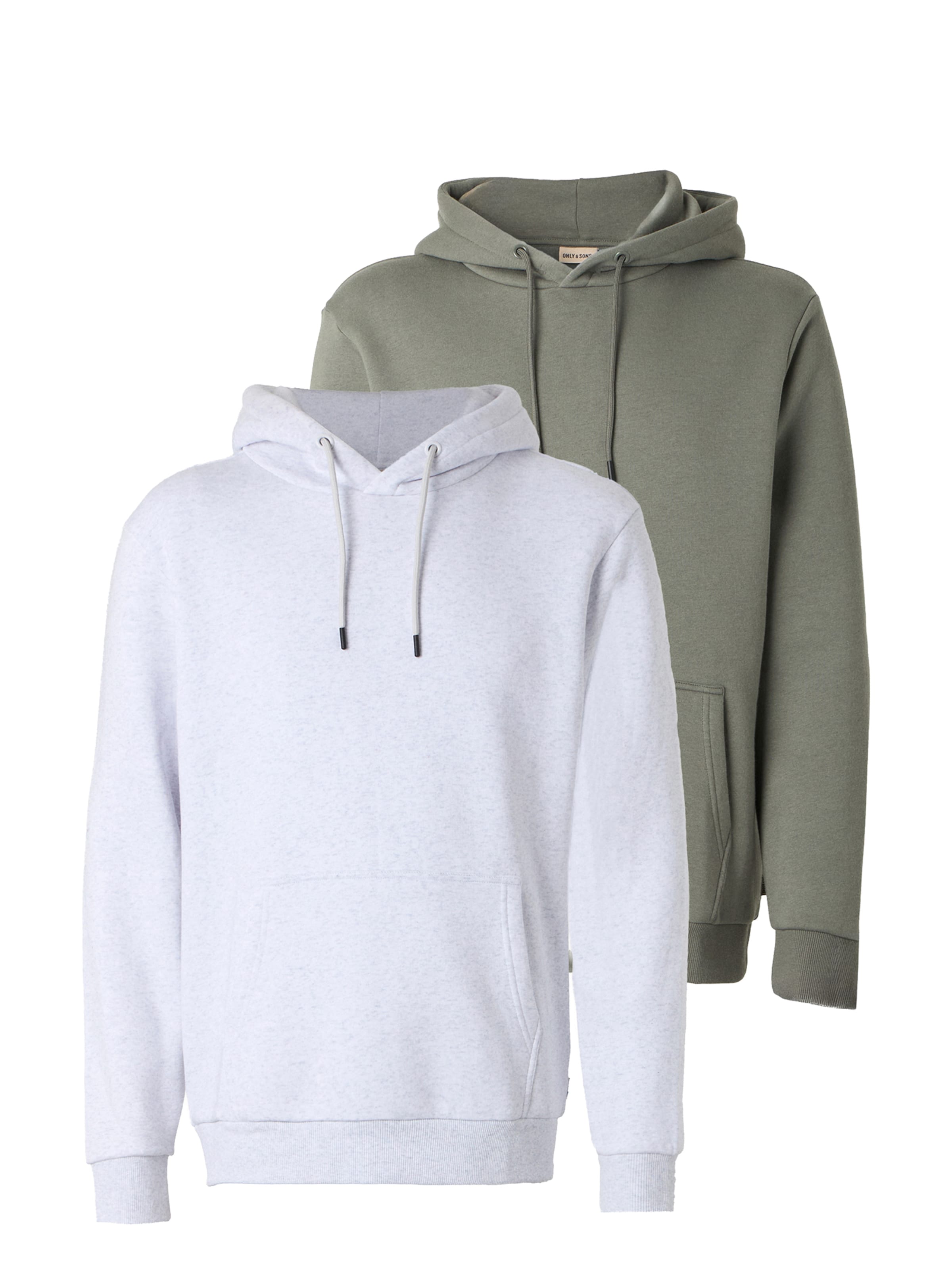 

Only & Sons Толстовка 'ONSCERES' в светло-сером, мраморно-зеленом цвете
