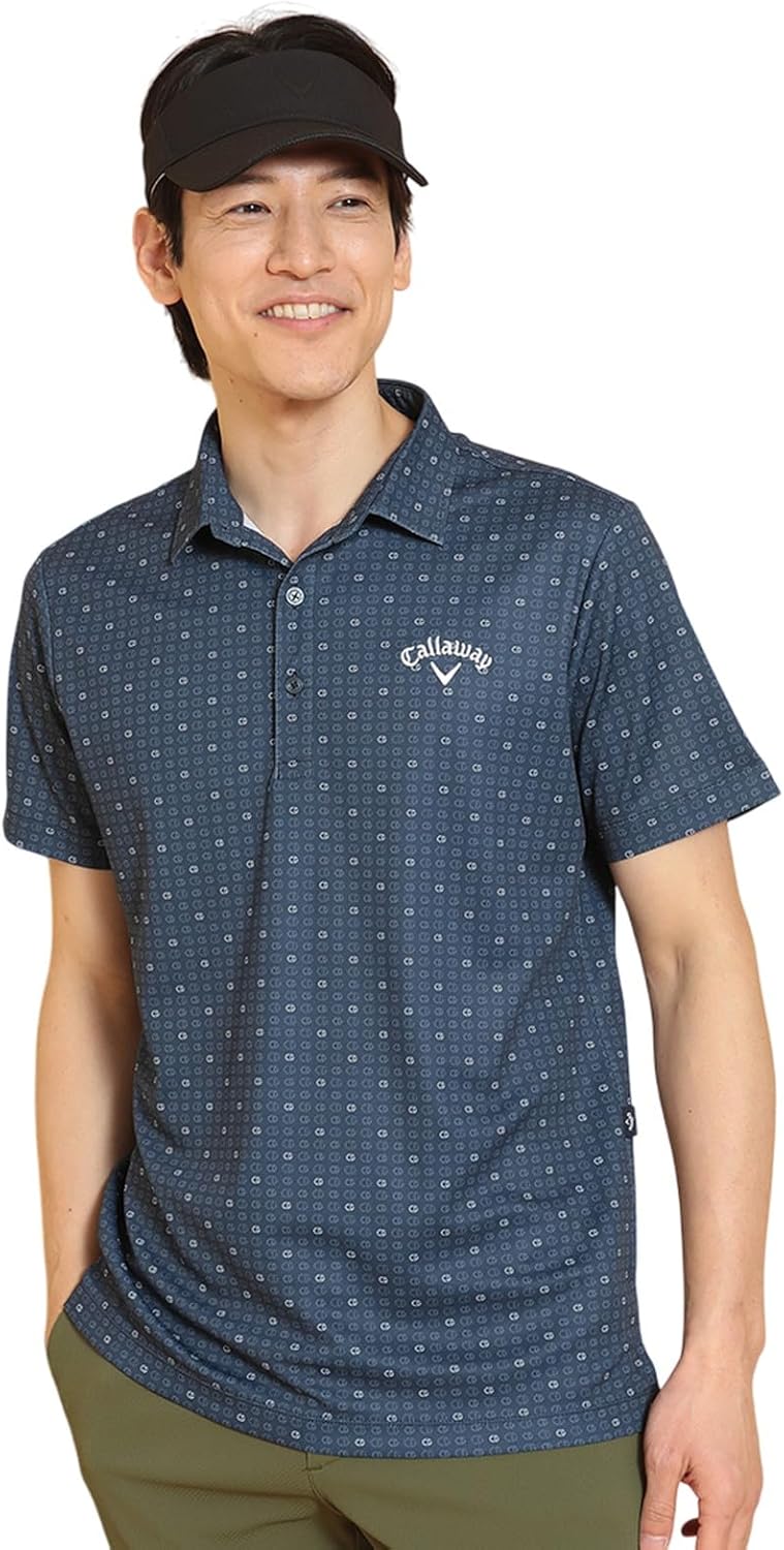 

Мужская рубашка-поло Callaway с коротким рукавом (впитывает пот, защищает от УФ-излучения) / для гольфа / C25134110 Мужская, темно-синий