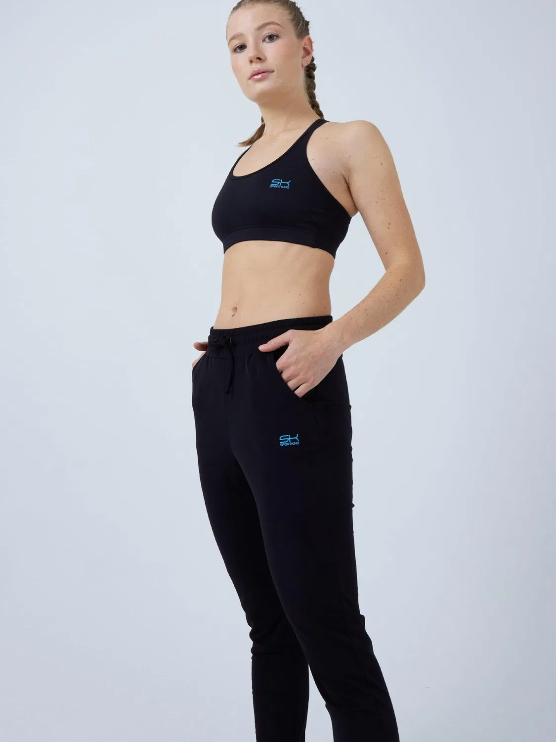 Спортивные брюки Sportkind Regular Workout Pants Jogging Pants черного цвета — фото 2