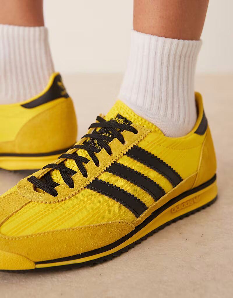 Кроссовки Adidas Originals SL 72 OG в желто-черной расцветке — фото 4