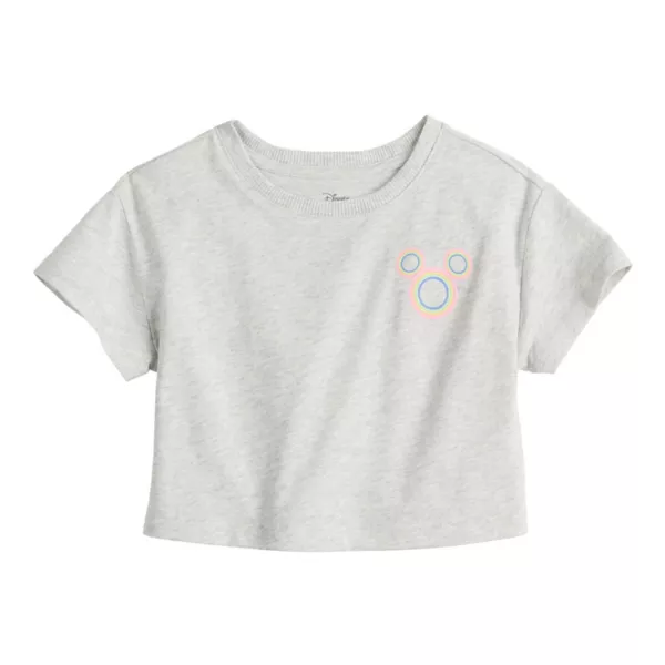 

Футболка с короткими рукавами и принтом для девочек от Disney Jumping Beans Disney/Jumping Beans, цвет mickey left chest gray